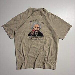Vintage Anvil Albert Wine-Stein Graphic T-Shirt - Large